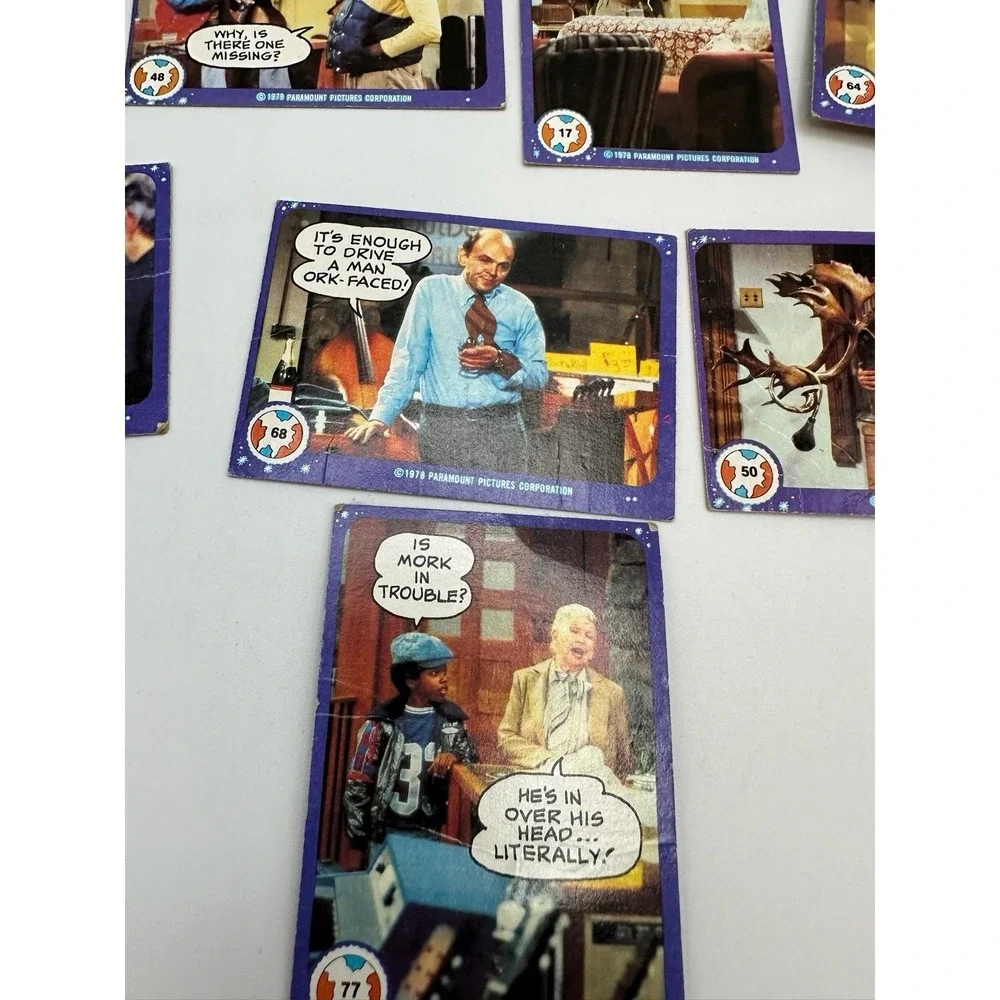 Lot of 8 cards -1978 Topps‎ Mork And Mindy - Robin Williams